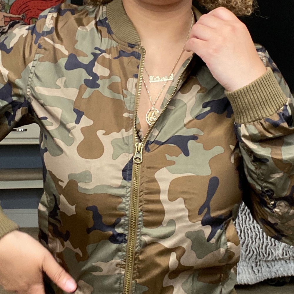 Camo bomber jacket